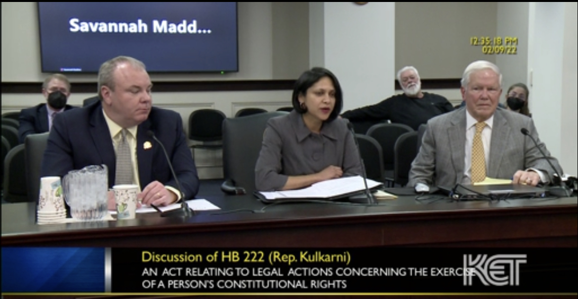 Rep. Kulkarni testified in support of HB 222