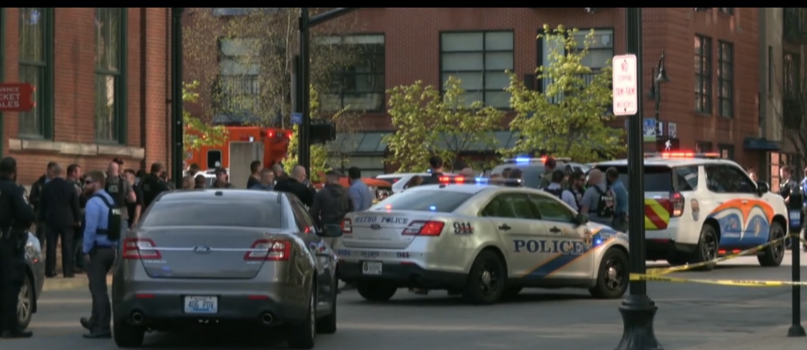 The site of the mass shooting in Louisville 