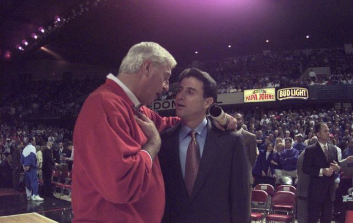 Photo of IU's Bobby knight and Rick Patino