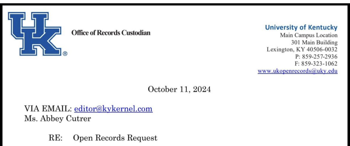 UK denial of open records request