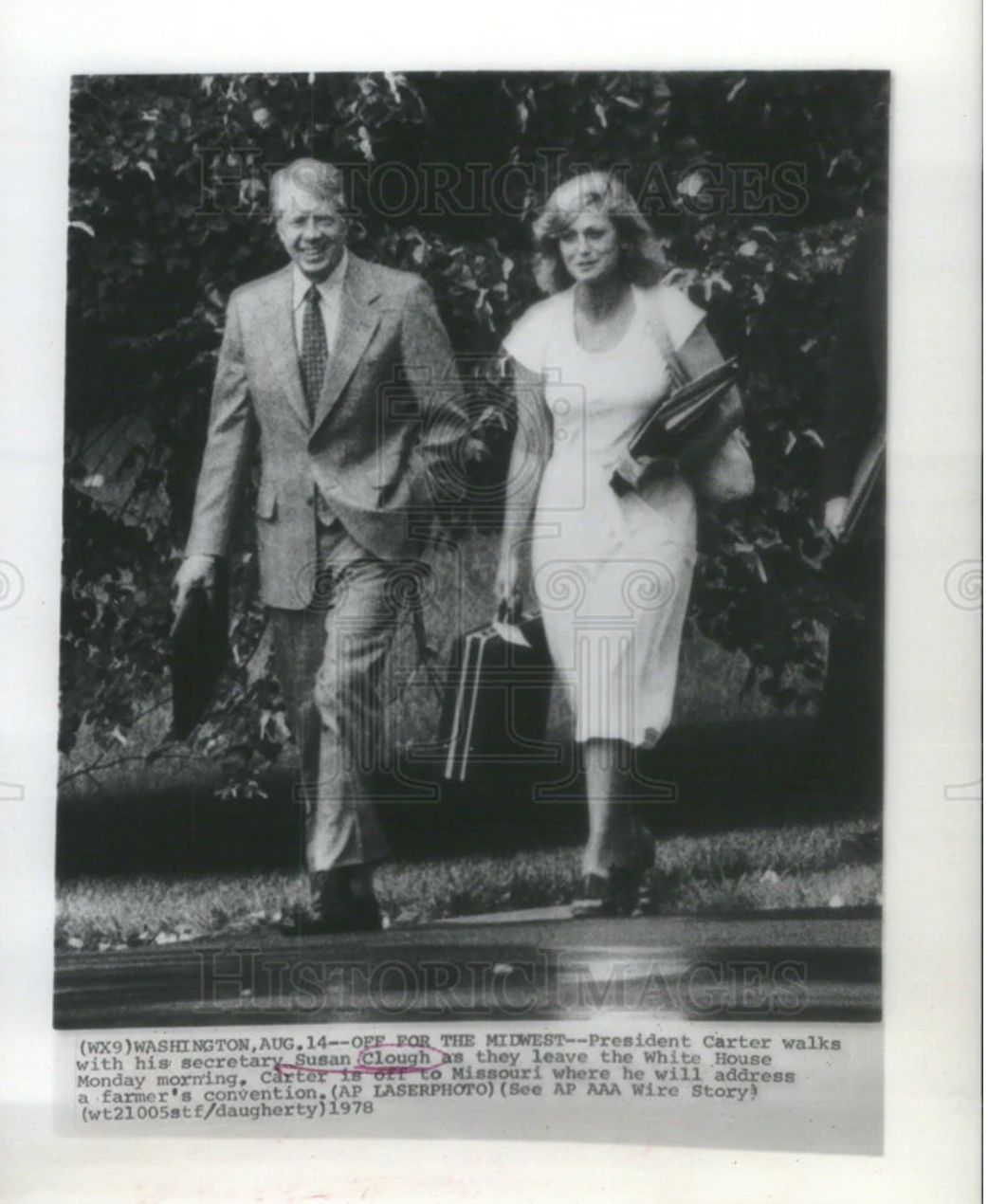 Jimmy Carter and his executive Secretary Susan Clough