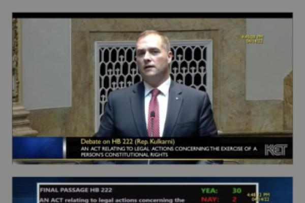 Passage of HB 222–a Kentucky anti-SLAPP law