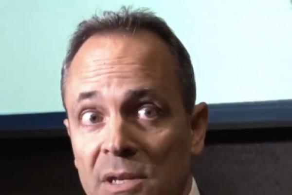 Screenshot of former Governor Matt Bevin at an impromptu press conference 