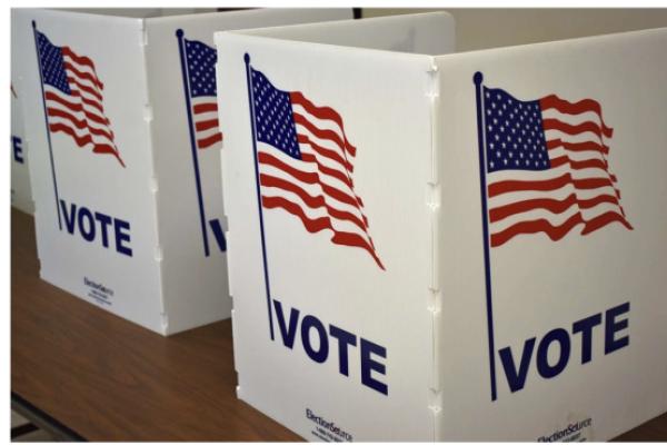 Photo of voting booths 