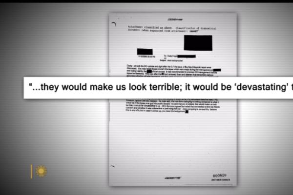 Declassified memo describing debating reputational damage related to disclosure of water boarding records