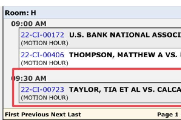 Docket entry for December 5 in Taylor v Calcaterra Pollack